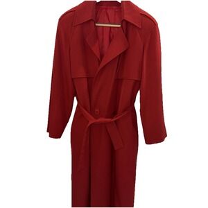 Vintage Northwest Airlines Disney ImageMaker 8R  Red Lined Trench Coat EUC